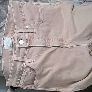 Caslon high waisted blush pink skinny ankle jeans